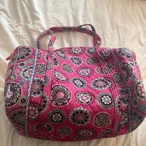 Vera Bradley Retired Pink Cupcake Large Duffel Bag